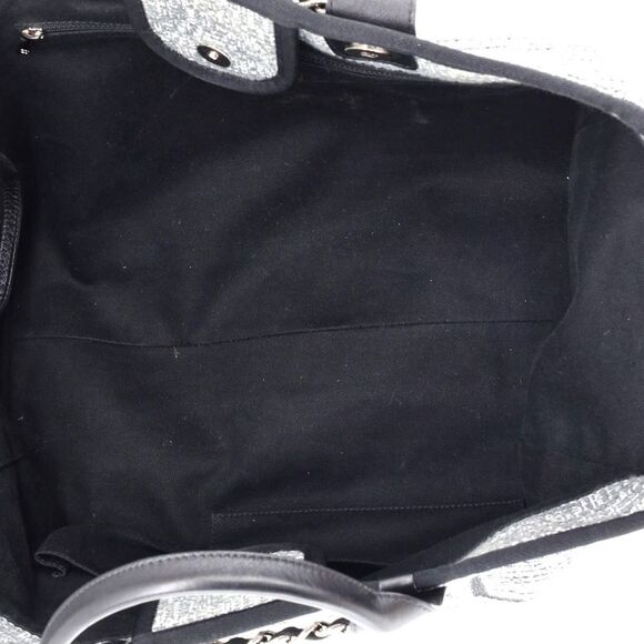 Chanel Deauville Tote Raffia with Glitter Detail Large Gray - Picture 5 of 7